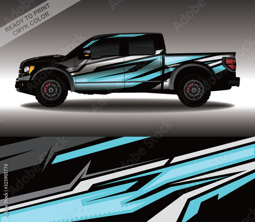 Car wrap decal design vector, custom livery race rally car vehicle sticker and tinting.