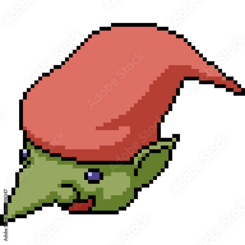 Картината върху платно vector pixel art isolated goblin