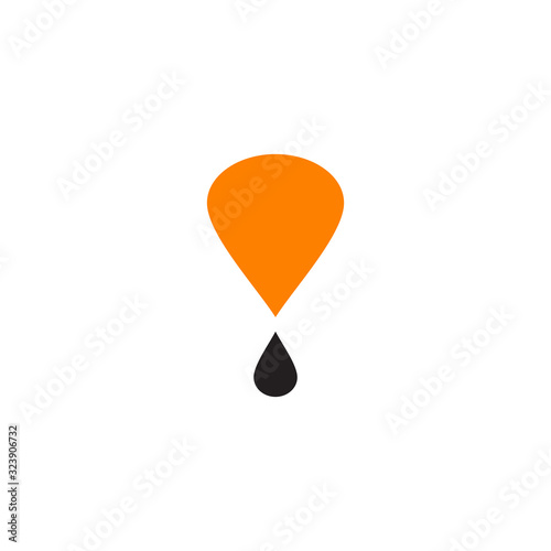 Hot air balloon icon logo design vector template