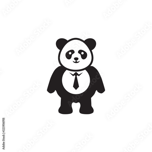 Panda icon logo design vector template