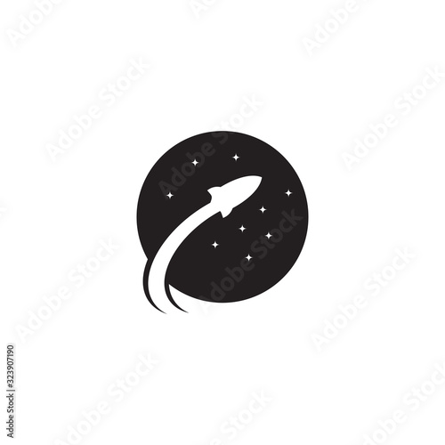 Rocket icon logo design vector template