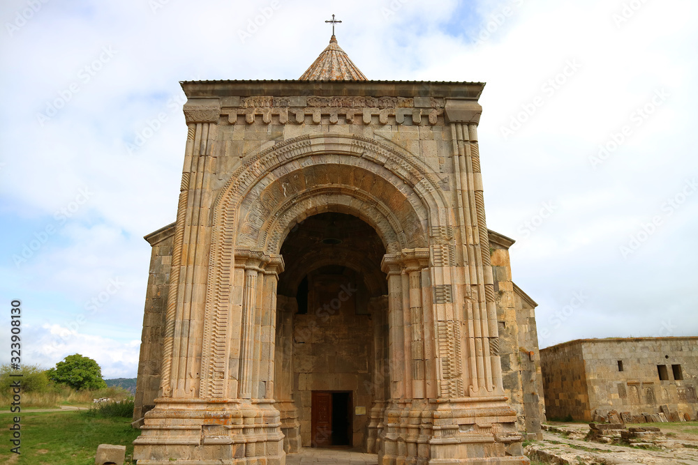 Stunning Church Porch of St. Paul and Peter Cathedral in Tatev Monastery Complex, Syunik Province, Armenia