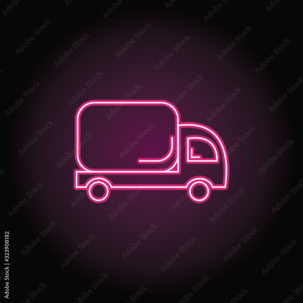Truck icon. Simple thin line, outline vector of shopping icons for ui and ux, website or mobile application Truck icon. Simple thin line, outline vector of shopping icons for ui and ux, website or mobile application