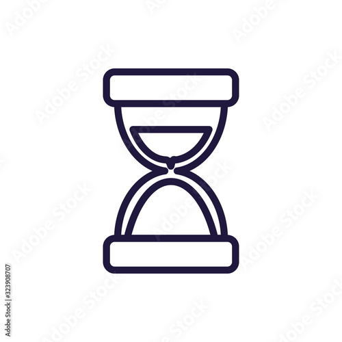 Isolated sand hourglass line style icon vector design