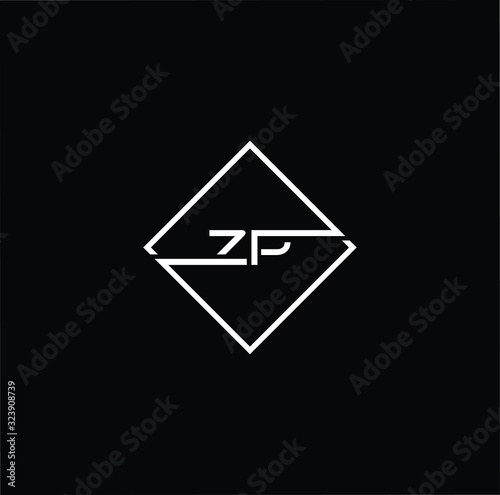 Free Download Outstanding professional elegant trendy awesome artistic black and white color ZP PZ initial based Alphabet icon logo. - GFXLoad