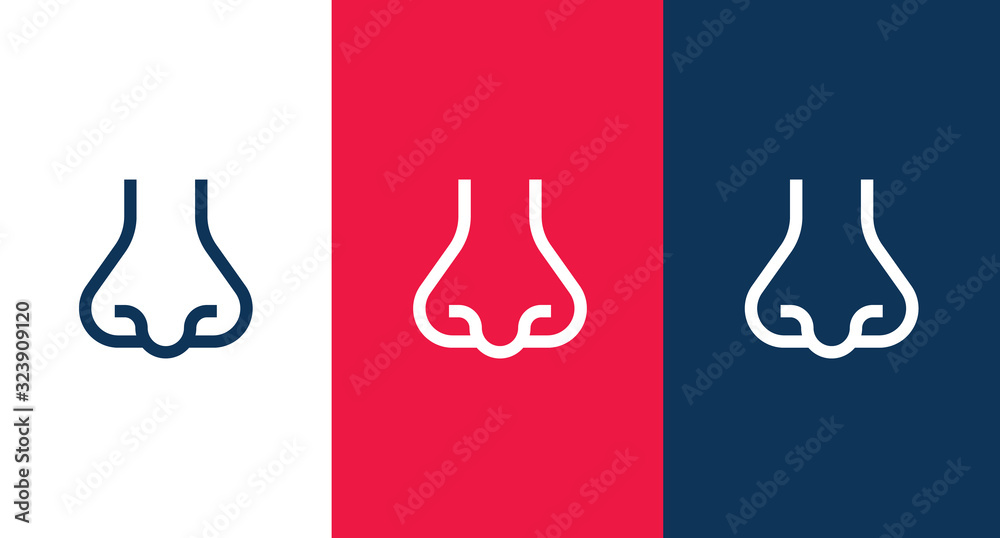 Nose outline icon illustration isolated vector sign symbol Nose outline icon illustration isolated vector sign symbol