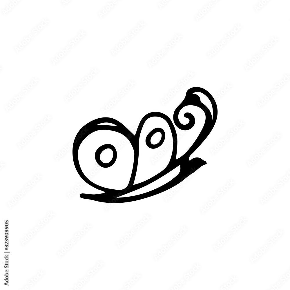 Black-white linear doodle butterflies. Hand-drawn holiday illustration for the design of postcards, banners, children's rooms. Black-white linear doodle butterflies. Hand-drawn holiday illustration for the design of postcards, banners, children's rooms.