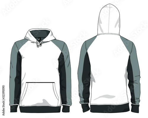 Hoodie jacket template design vector
