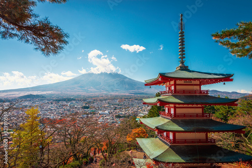 Mt. Fuji and Chureito Pagoda  Japan