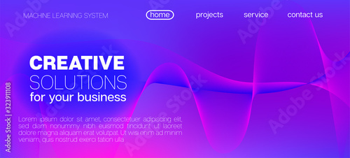 Flying Particles Distressed Purple Vector. Big Data Neon Wallpaper. 3D 