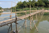 Dry Season Bamboo Bridge, Luang Prabang, Laos