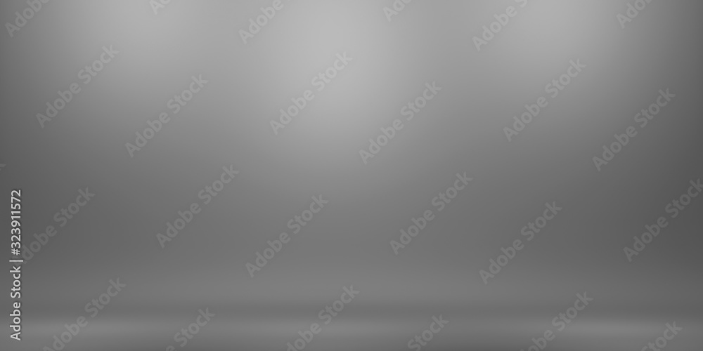 Abstract Luxury gradient background empty space studio room for display product ad website, Smooth Dark grey with Black vignette Studio Banner. platform Scene show products presentation. 3d render