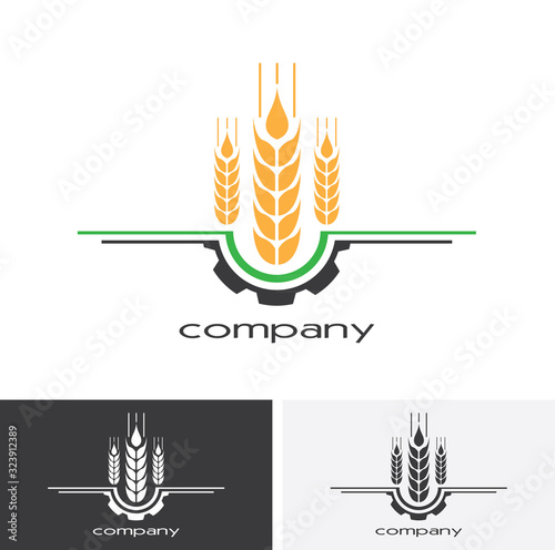 Agriculture Logo Template Design. Icon or Symbol. farm, nature, agro company, farming. Vector flat design
