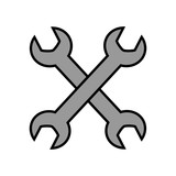 Spanner vector icon on white background