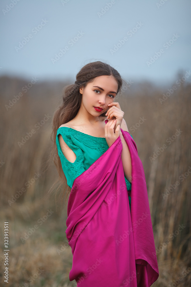 girl in the image of a gypsy girl dancing