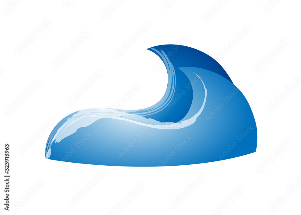 Water Wave Icon. Surf Logo. Vector Isolated On White Background. Hand Drawn Water Wave Icon. For Water Logo, Sign, Symbol, Surfing Icon, Sea And Ocean Logo. Abstract Ocean Waves Vector Water Wave Icon. Surf Logo. Vector Isolated On White Background. Hand Drawn Water Wave Icon. For Water Logo, Sign, Symbol, Surfing Icon, Sea And Ocean Logo. Abstract Ocean Waves Vector