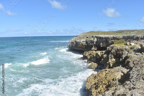 panorama of the Atlantic ocean coast. Dominican Republic