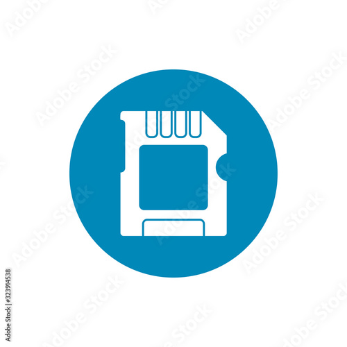 Sim block style icon vector design