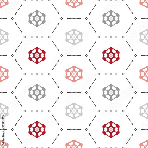 Modern geometric seamless pattern for design, wrapping papers, Vibrant colored background with fancy elements