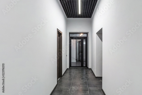 white empty corridor for room office in interior of modern apartments, office or clinic