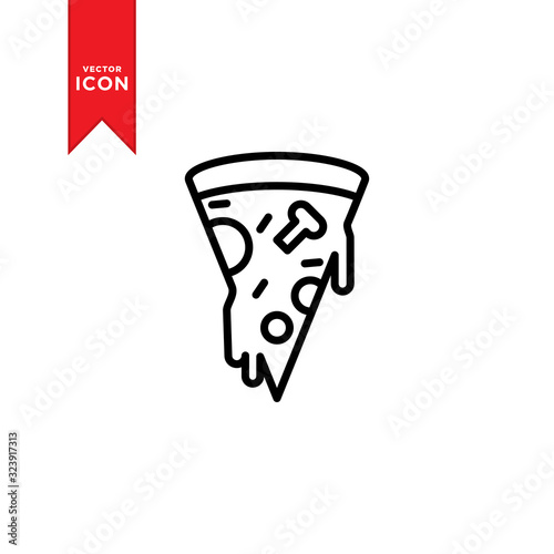Pizza icon vector. Pizza logo illustration. Pizza food for web design. Simple design on trendy icon.