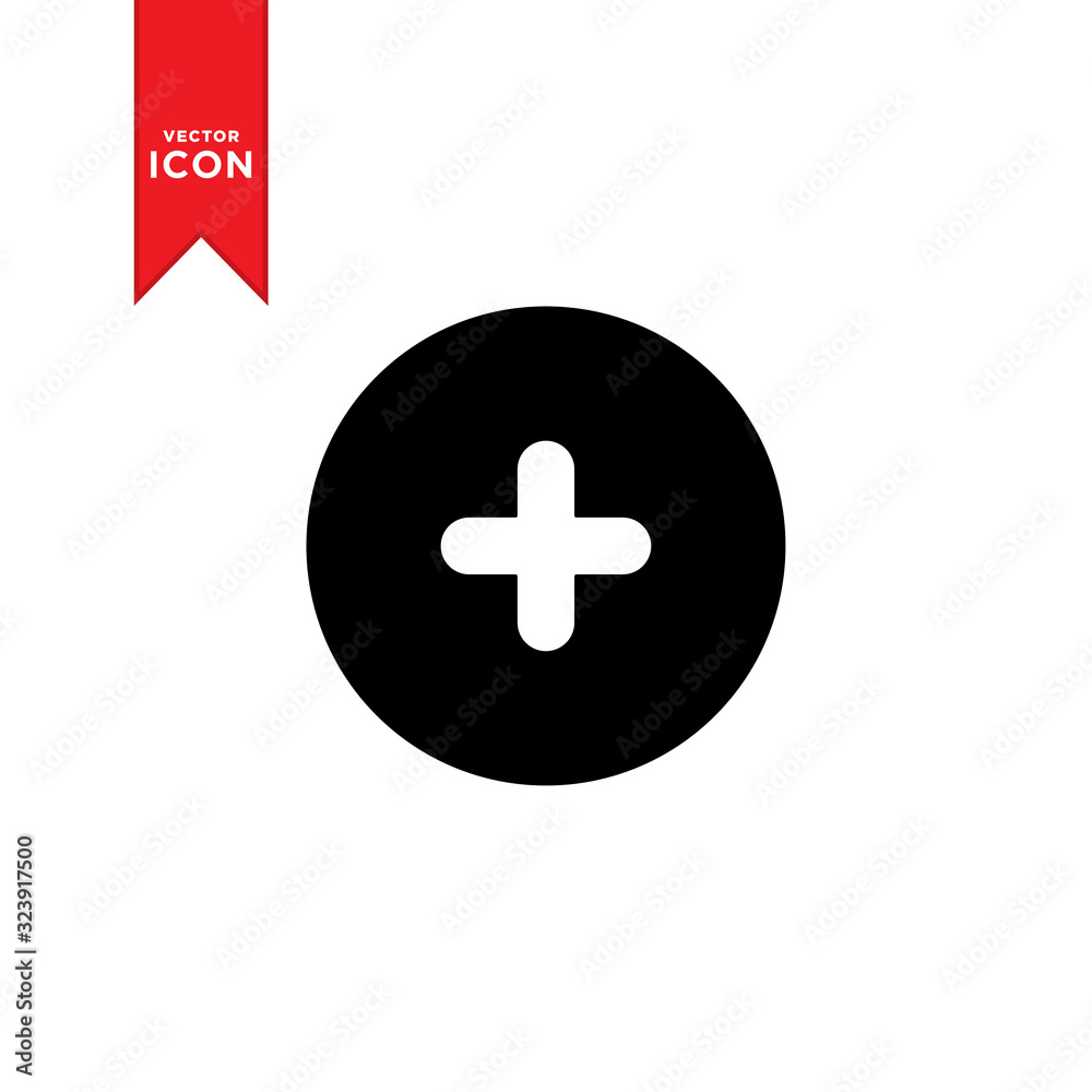 Fototapeta premium Plus icon vector. Medical icon symbol illustration. Simple design on trendy icon.
