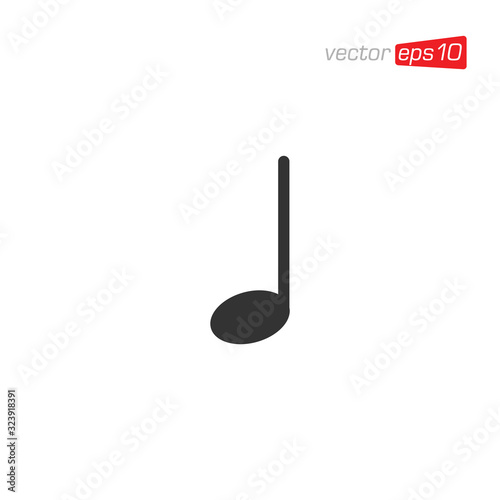 Music Notes and Melody Icon Design Vector