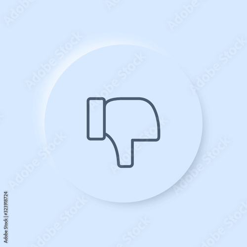 Neumorphism App Icon - Daumen nach oben - Gefällt nicht
