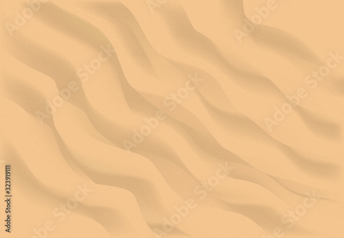 Beach sand background top view. Mesh Vector