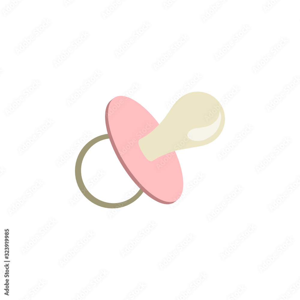 Pacifier icon. Illustration of baby pacifier icon isolated on white. Pacifier icon. Illustration of baby pacifier icon isolated on white.
