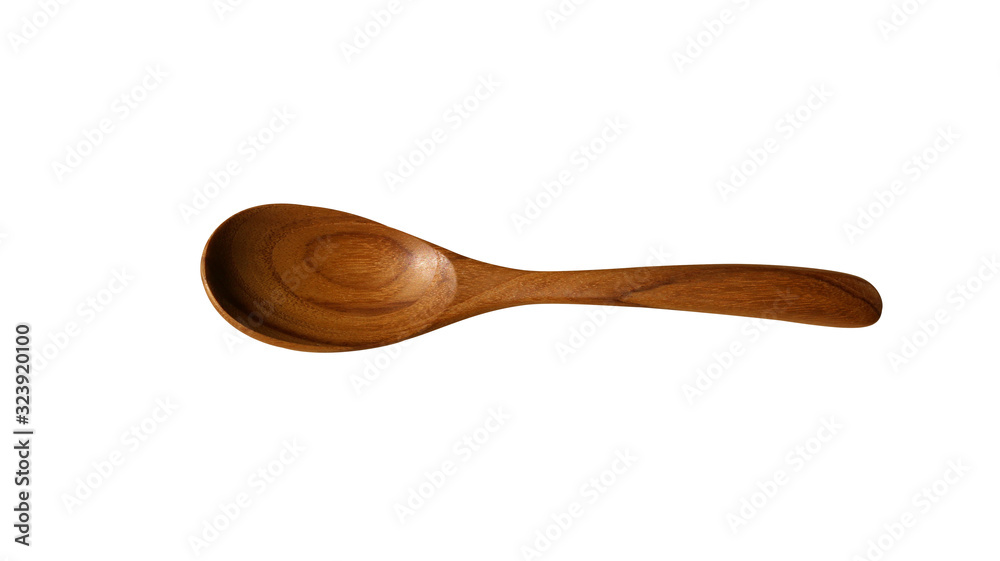 Isolated Wooden Spoon On White Background Isolated Wooden Spoon On White Background