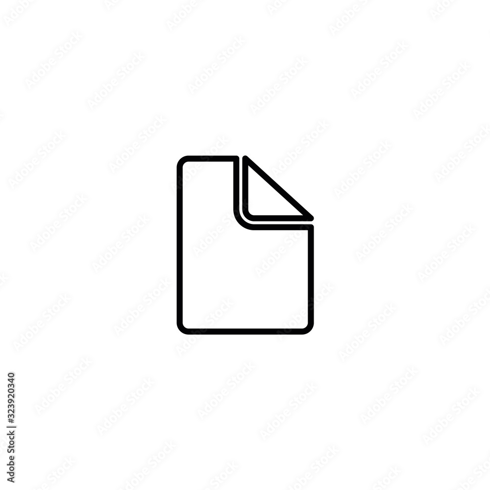 the document icon. flat vector illustration the document icon. flat vector illustration