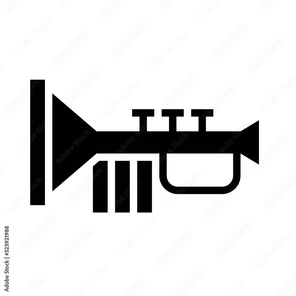Trumpet icon, Saint patrick's day related vector