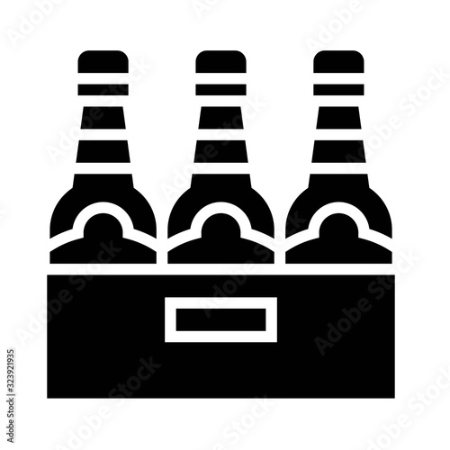 Bottle crate icon, Saint patrick's day related vector