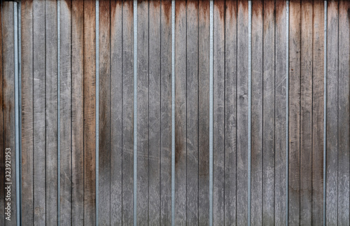 old leaking wood vintage used background template texture with copy space