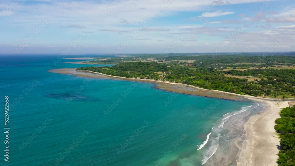 Luzon Island, Philippines. Coral reefs off the coast and turquoise lagoons. Luzon Island, Philippines. Coral reefs off the coast and turquoise lagoons.
