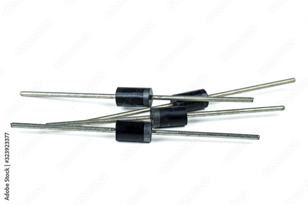 Pile of diods isolated on white background Pile of diods isolated on white background