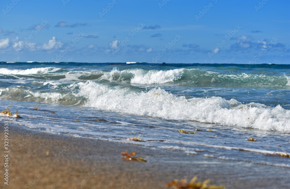 waves on beach