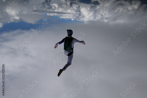 Skydiver over Voss Norway