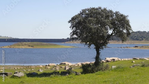 Barragem do Caia Dam in Alentejo, Portugal photo