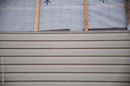 with house siding background