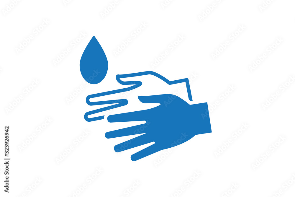 Hand wash icon vector isolated, hand cleaning icon