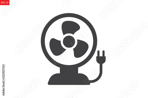 table fan icon vector, portable fan icon vector isolated 