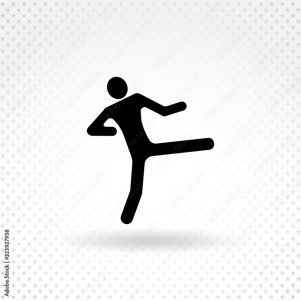 Karate pictogram icon. minimalistic isolated icon. Karate pictogram icon. minimalistic isolated icon.