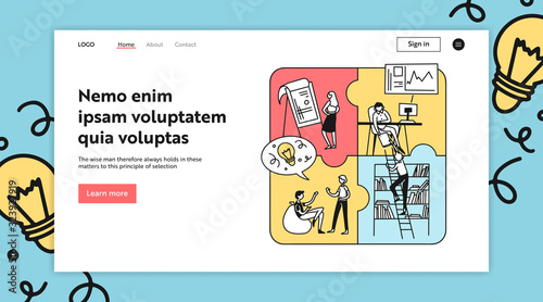 Corporate communication set. Managers analyzing diagrams, discussing ideas in office, archive flat vector illustration. Teamwork, cooperation concept for banner, website design or landing web page