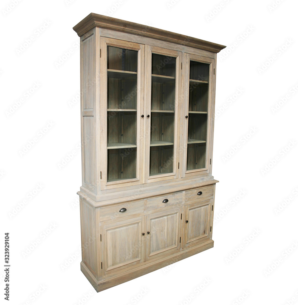 Classy Modern Luxury Wooden Cabinet for Home Interiors Furniture in Isolated Background