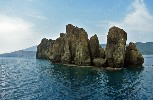 rock in sea