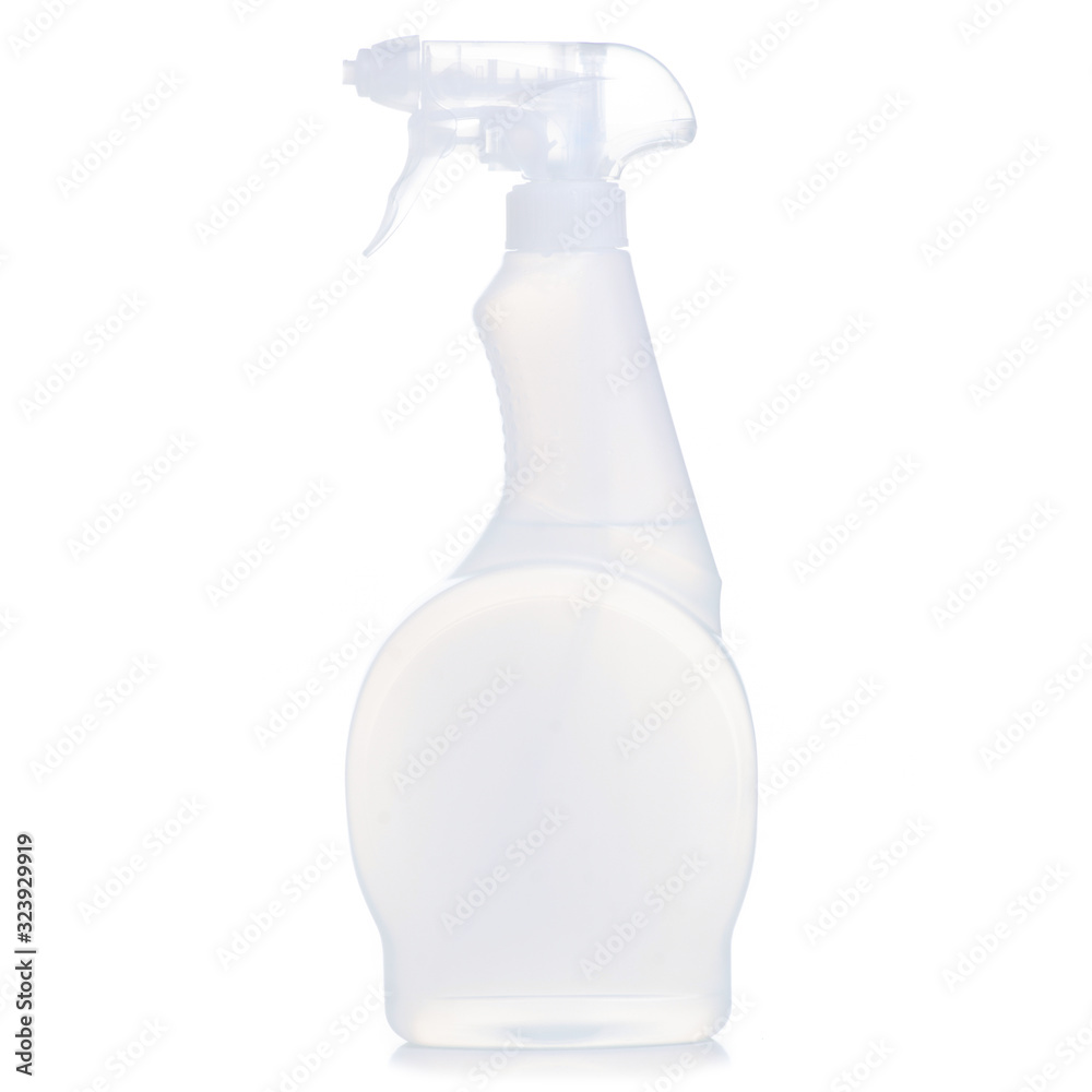White cleaning spray for cleaning on white background isolation White cleaning spray for cleaning on white background isolation
