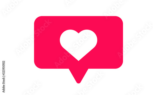 Free Download Social media heart chat baloon in vector illustration - GFXLoad