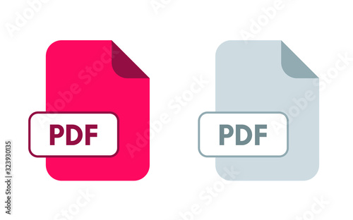 PDF symbol file vector illustration